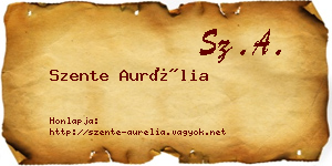 Szente Aurélia névjegykártya